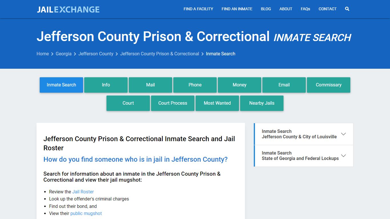 Inmate Search: Roster & Mugshots - Jefferson County Prison ...